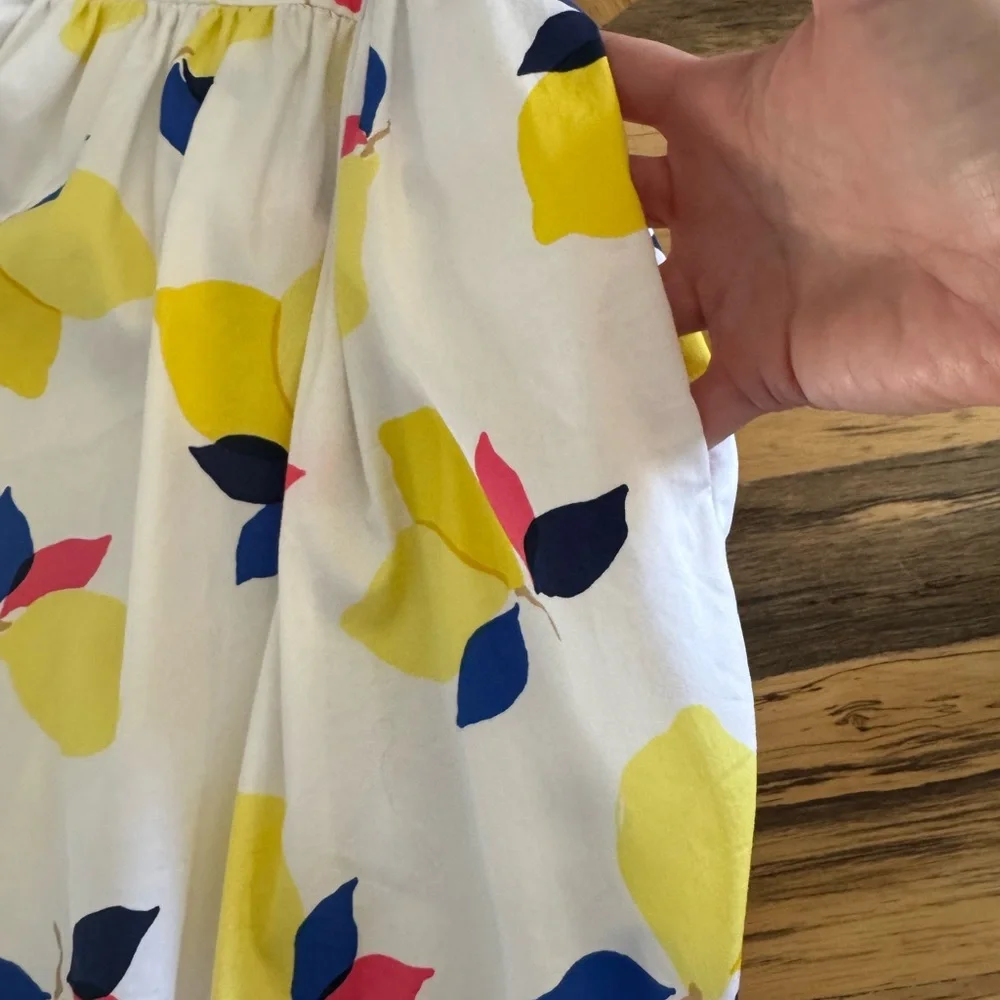 Kate spade cotton sleeveless lemon zest tuxedo shirt dress sleeveless - Picture 8 of 10